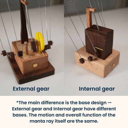 Wooden Manta Ray Kinetic Sculpture