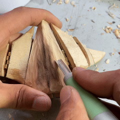 Wooden Manta Ray Kinetic Sculpture